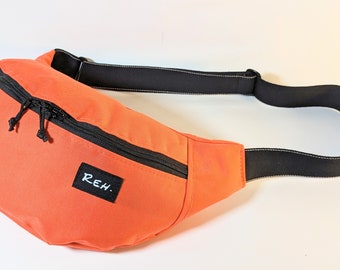 Cross Body Bag, Crossbag, Cordura, unisex, shoulder bag, two-way zipper, size M, urban style, waterproof, orange, neon, robust