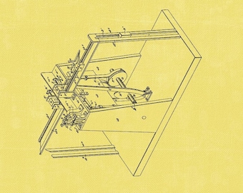 1842 Sewing Machine Patent Print, Vintage Blueprint (Digital Download)