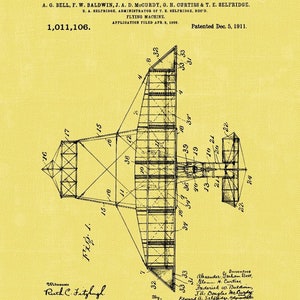 Flying Machine Print Airplane Art Pilot Gift Aircraft Patent Vintage Aeroplane Drawing Aviation Design Instant Digital Download in 4 Colours