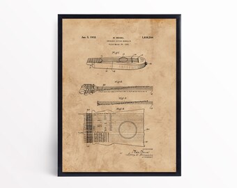 Mandolin Guitar Patent Print, 1932, Musician Gift (Digital Download)