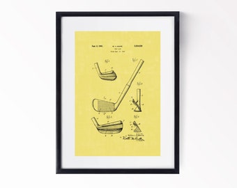 Impression d'art brevetée de club de golf, plan de golf de 1941 (téléchargement numérique)