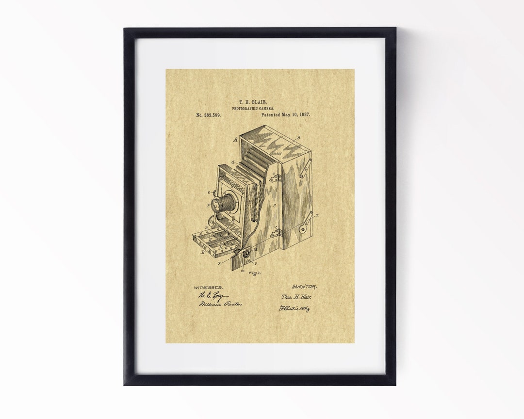 Bellows Camera Patent Print 1887 Photo Art Accordion-type Portable Box ...