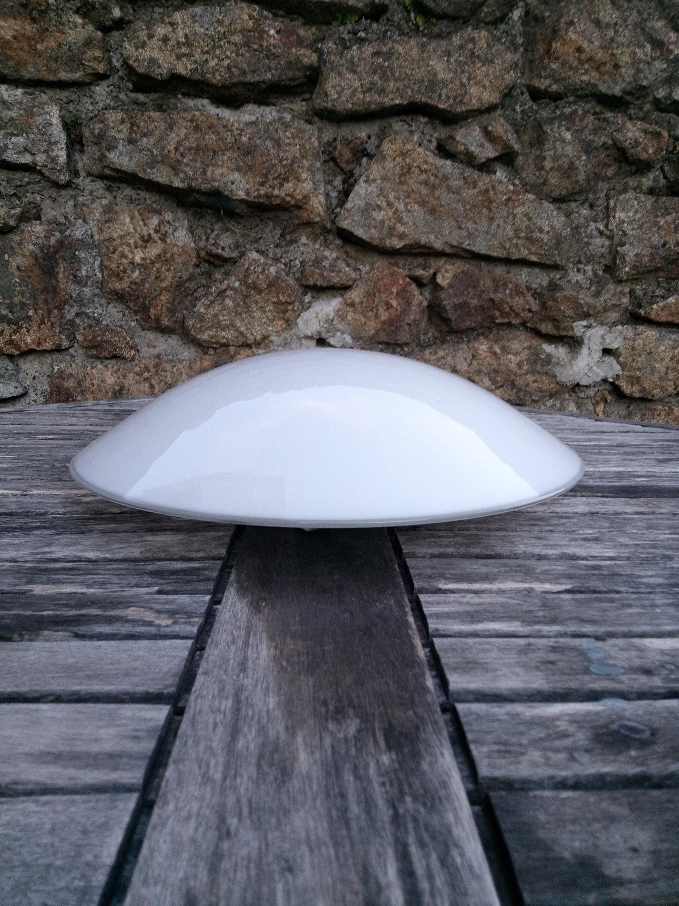 Vintage ceiling light / wall light - UFO - White glass globe - 2000s