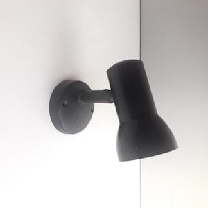 Vintage black wall light - 1980s