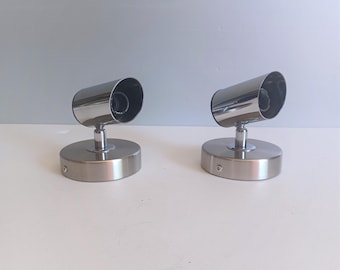 Pair of wall sconces - Space Age - Chrome - 1970