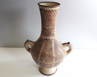 Alte Kabylie-Berber-Vase/Glas – handgefertigte Keramik