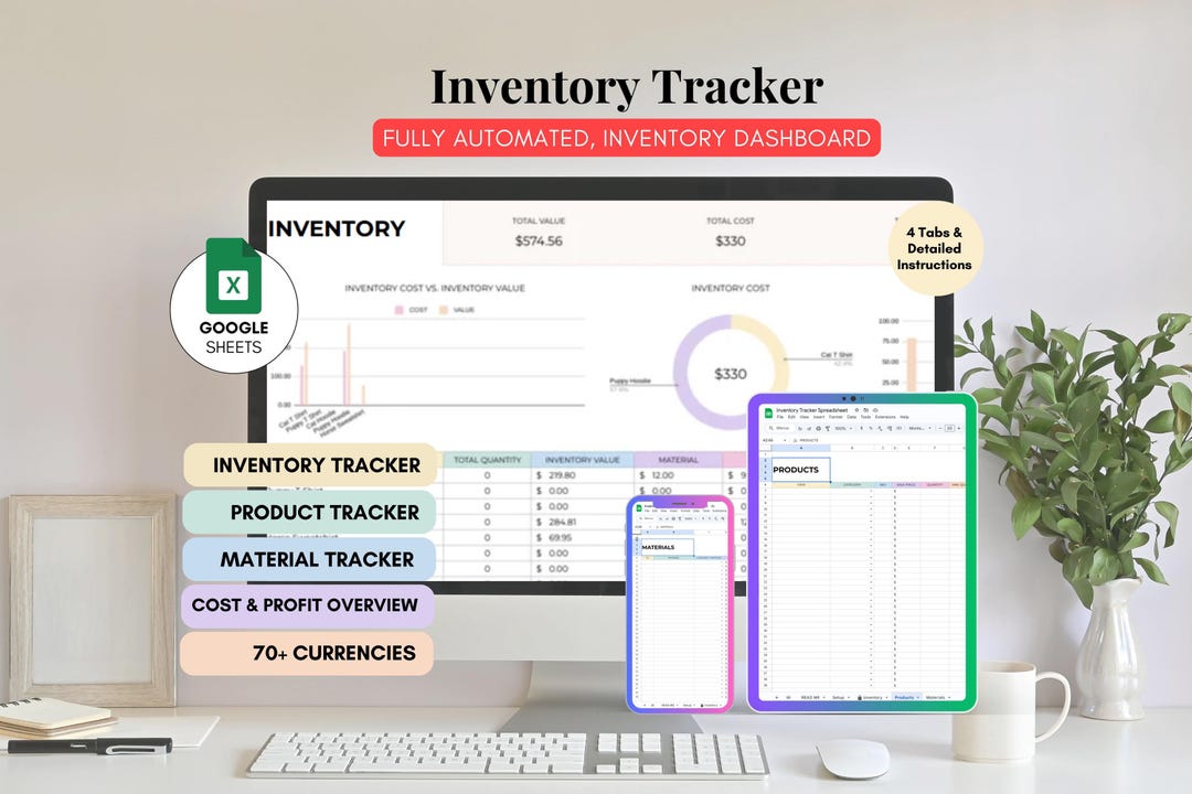 Inventory Tracker Spreadsheet Small Business Inventory Template Google ...