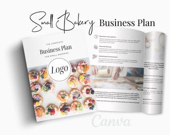 Small Bakery Business Plan Guide, Editable Business Plan Guide, Business Plan, Small Business Planner, Canva Templates-2