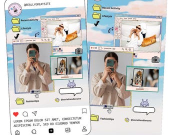 Window Screen Social Media Instagram Reels Post Editable Canva Templates