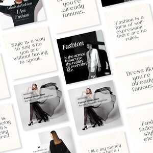 600black and White Fashion Social Media Instagram Editable Canva ...