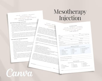 Semaglutide Treatment Consent Form Template, Aftercare Instructions Guide,  Comprehensive Healthcare Forms Bundle - Instant Download PDF Word