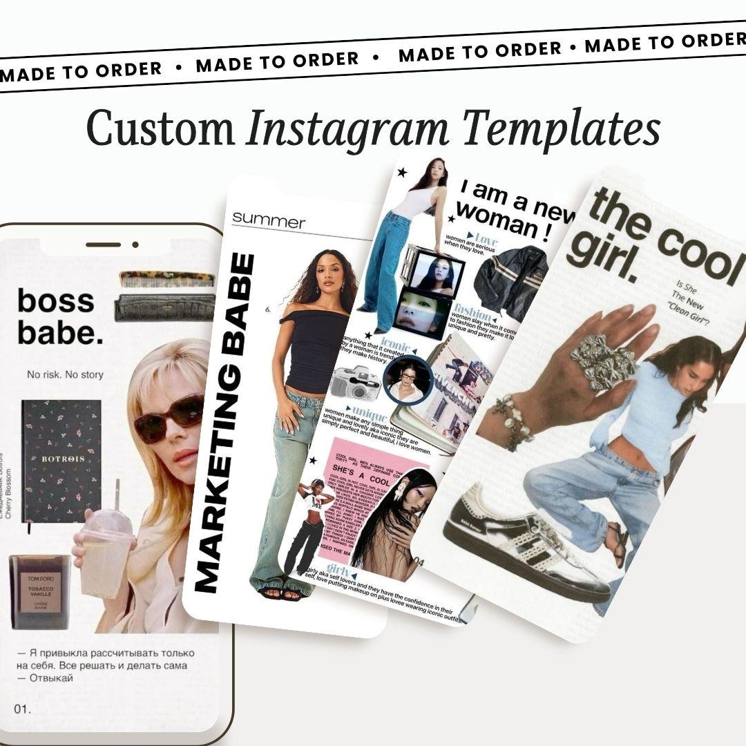 Custom Social Media Templates Package, Made to Order, SMM IG Content ...