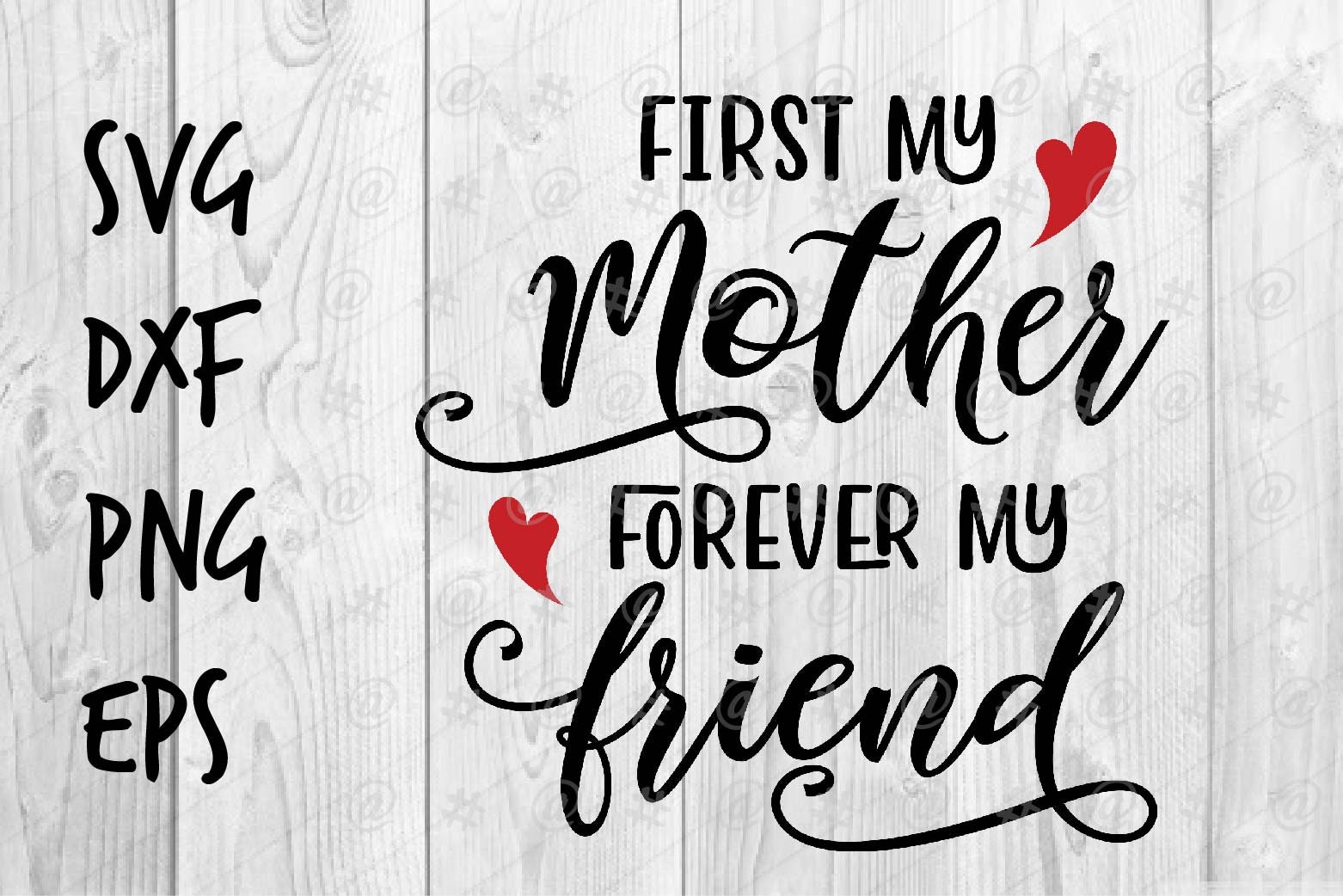 First My Mother, Forever My Friend - Gold Background - Two Tone