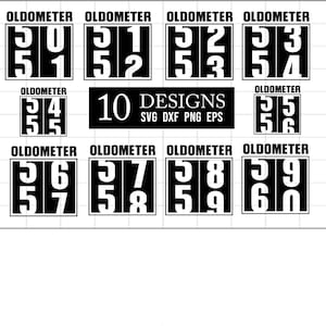 10 Funny Designs, oldometer, SVG, PNG file, t-shirt design, instant digital download