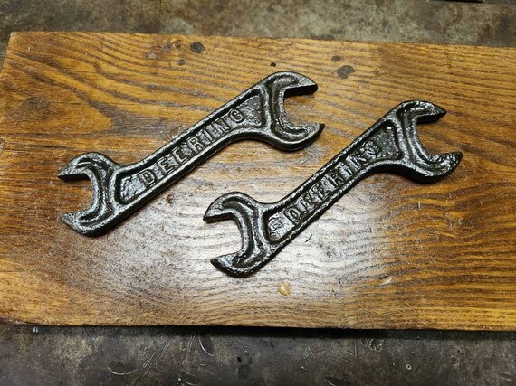 Set of Two Antique Deering Wrenches Deering Hay Rake Collectable