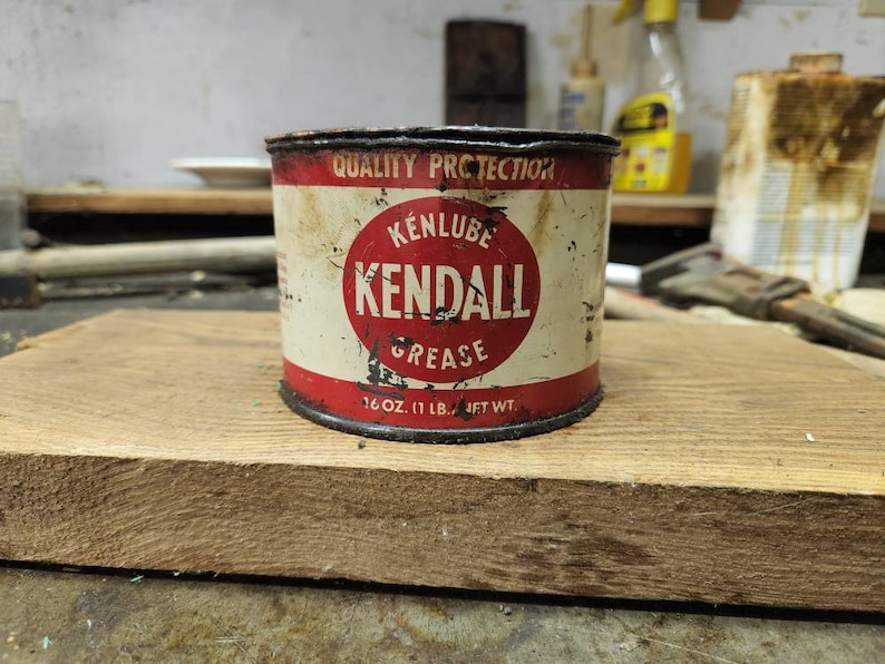 Kendal Kenlube Grease Can 1 Pound Grease Can Kendall Etsy