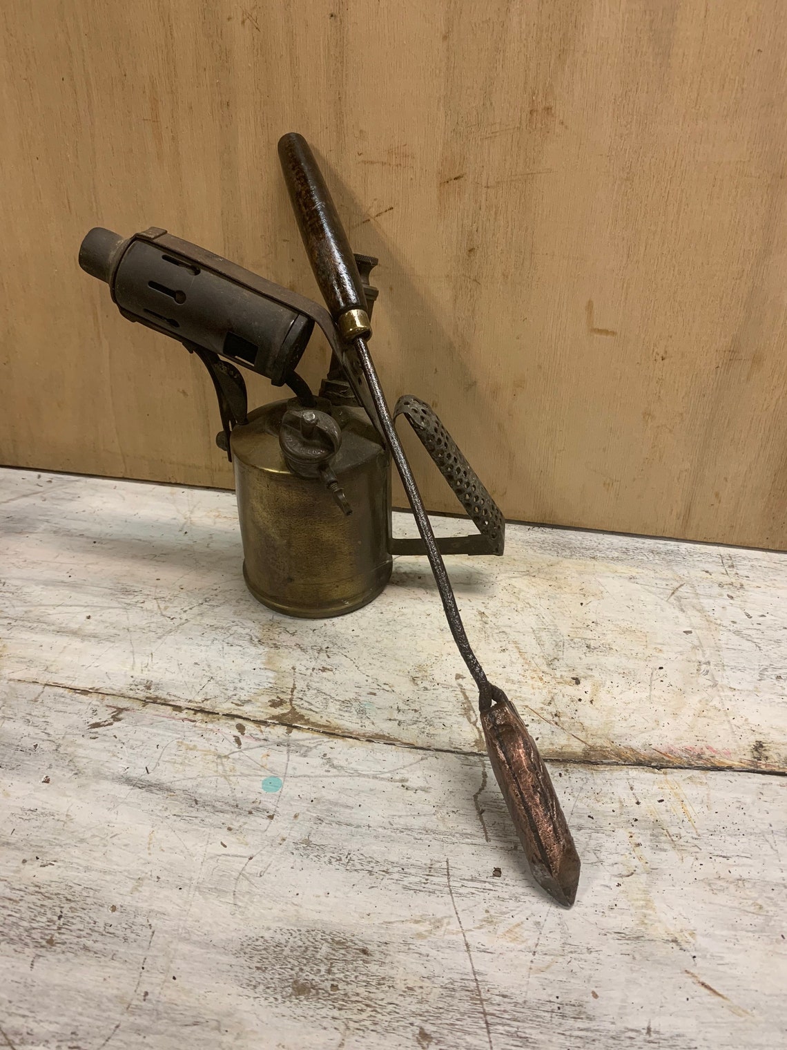 Antique Soldering Iron Soldering Iron Copper Head Hand Etsy