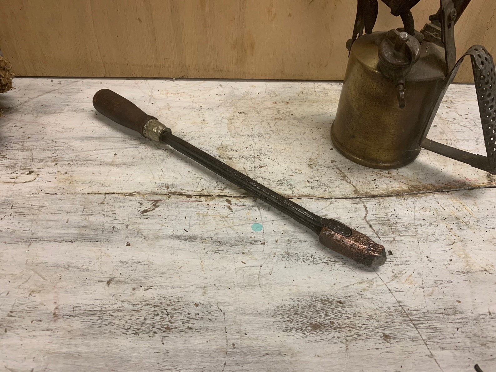 Antique Soldering Iron Soldering Iron Copper Head Hand Etsy