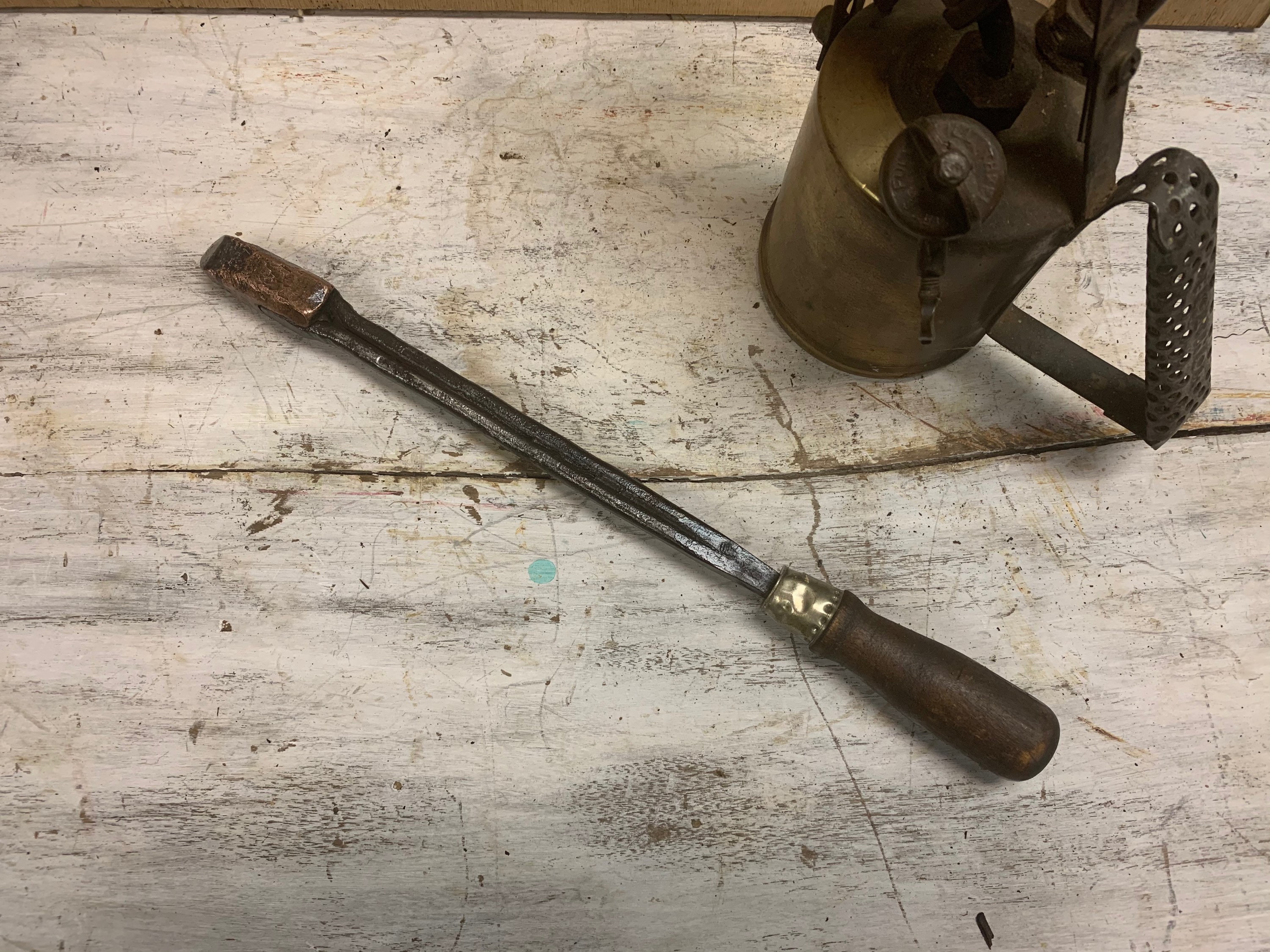 Antique Soldering Iron Soldering Iron Copper Head Hand Etsy