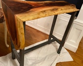 Walnut Waterfall Bar Table