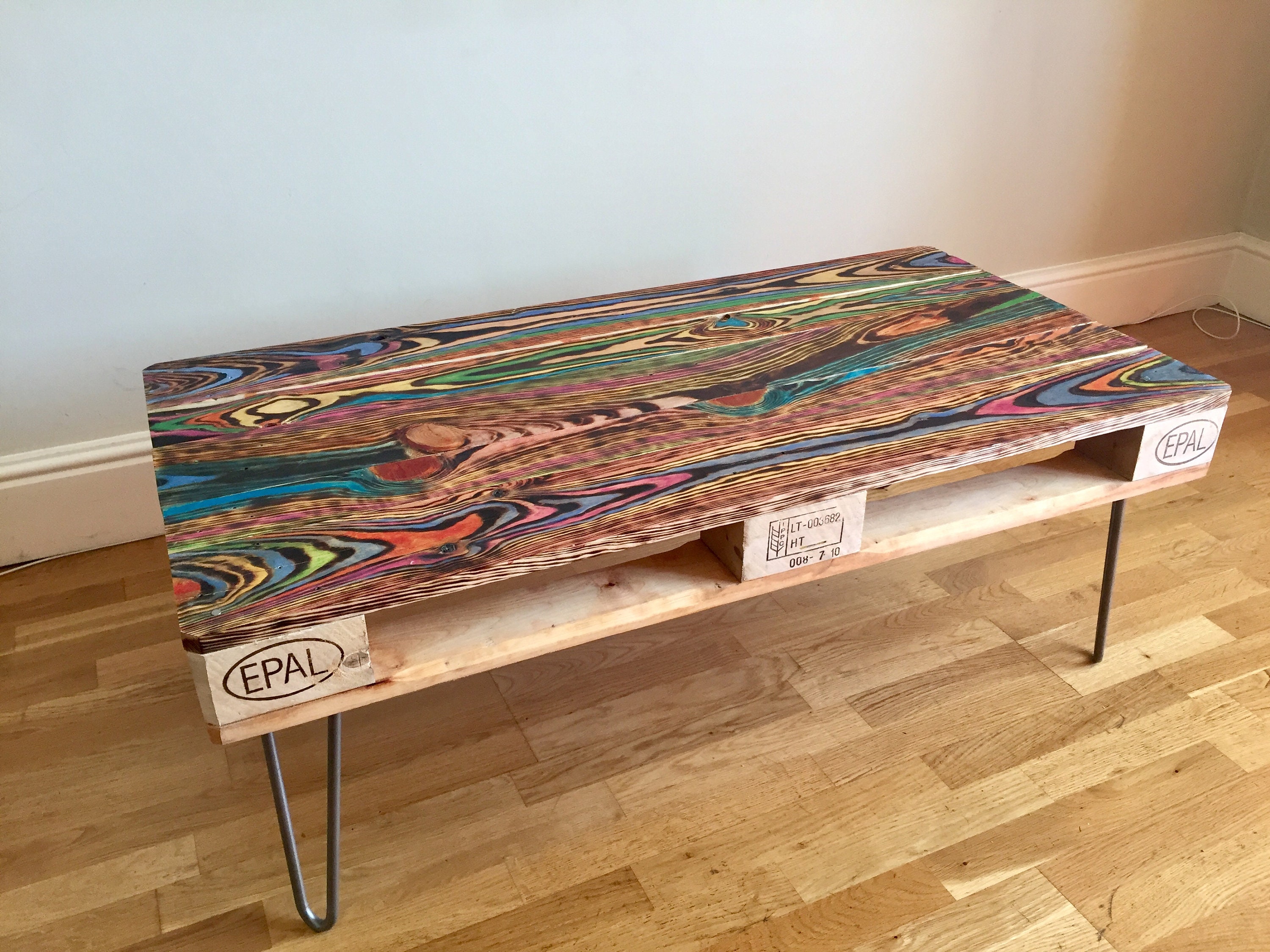 Reclaimed Retro Pallet Coffee Table in Urban Farmhouse Style - Etsy UK