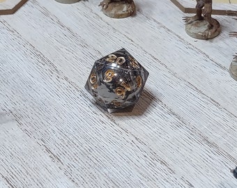 Exclusive Handcrafted Steel Core D20 for Tabletop Gaming