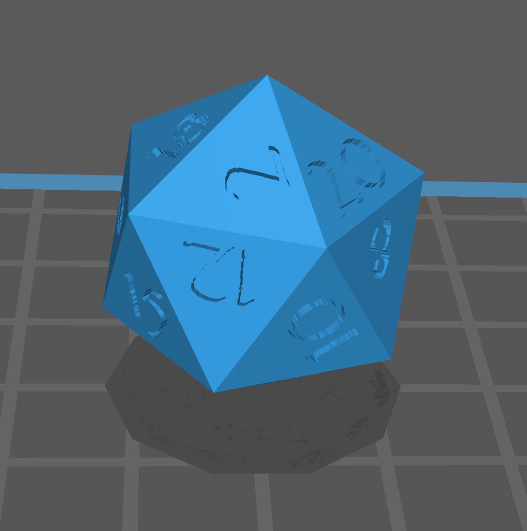 Sharp Edged Crystal Style Dice Set STL 3D Print Files papyrus Font Etsy