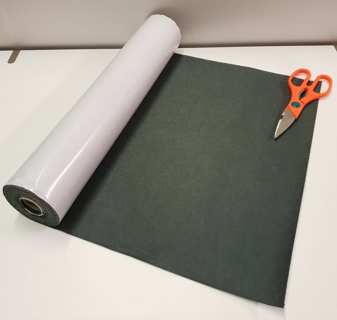 Charcoal Sticky Back Self Adhesive Acrylic Felt 4mtr x 450mm Etsy