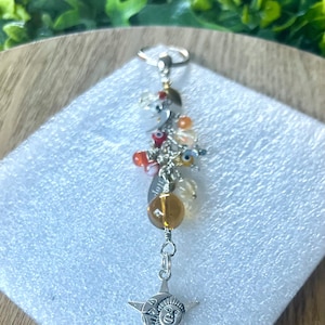 Crystal Keychain: Colorful Bag Charm with Sun and moon