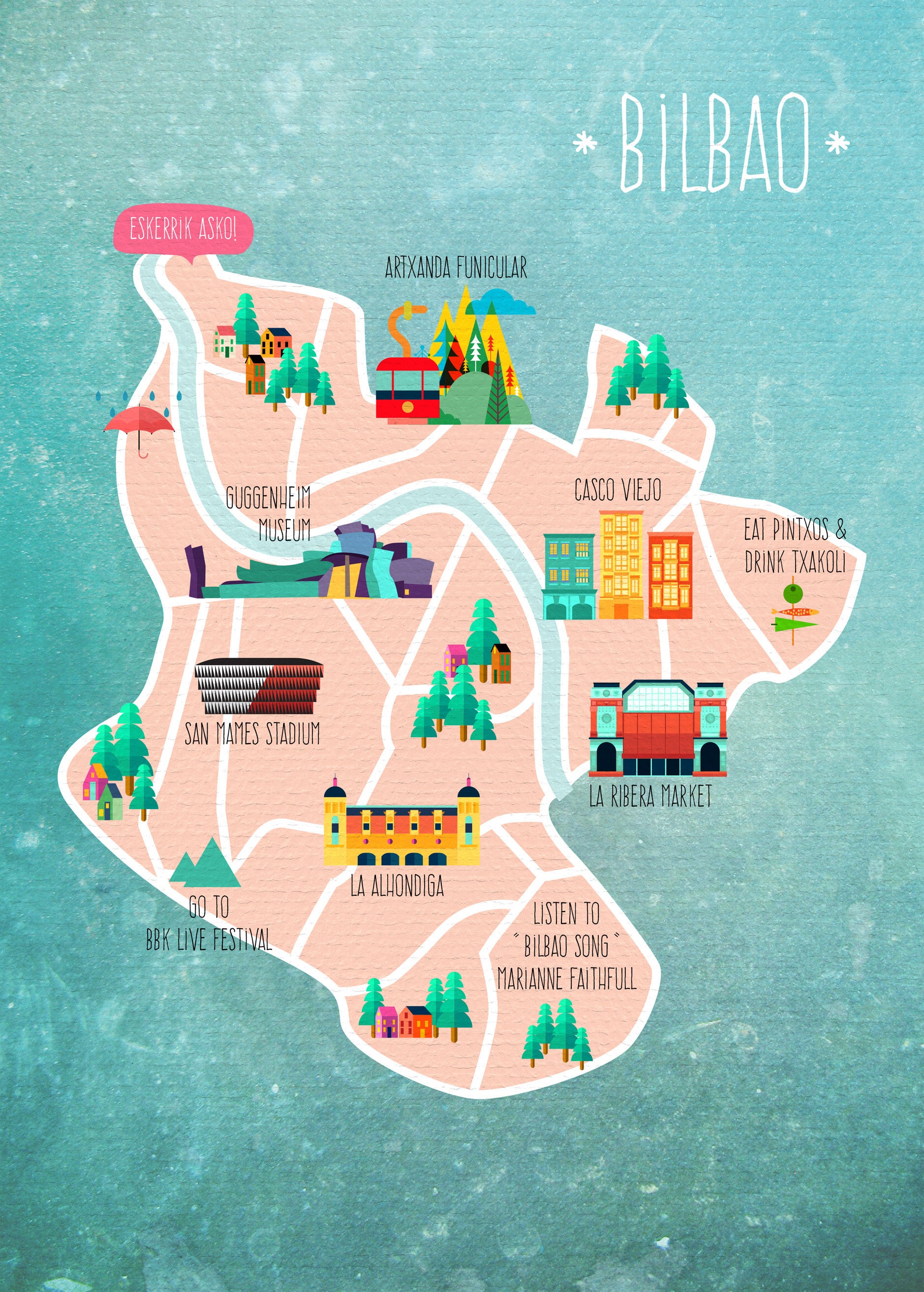 mapa tours bilbao