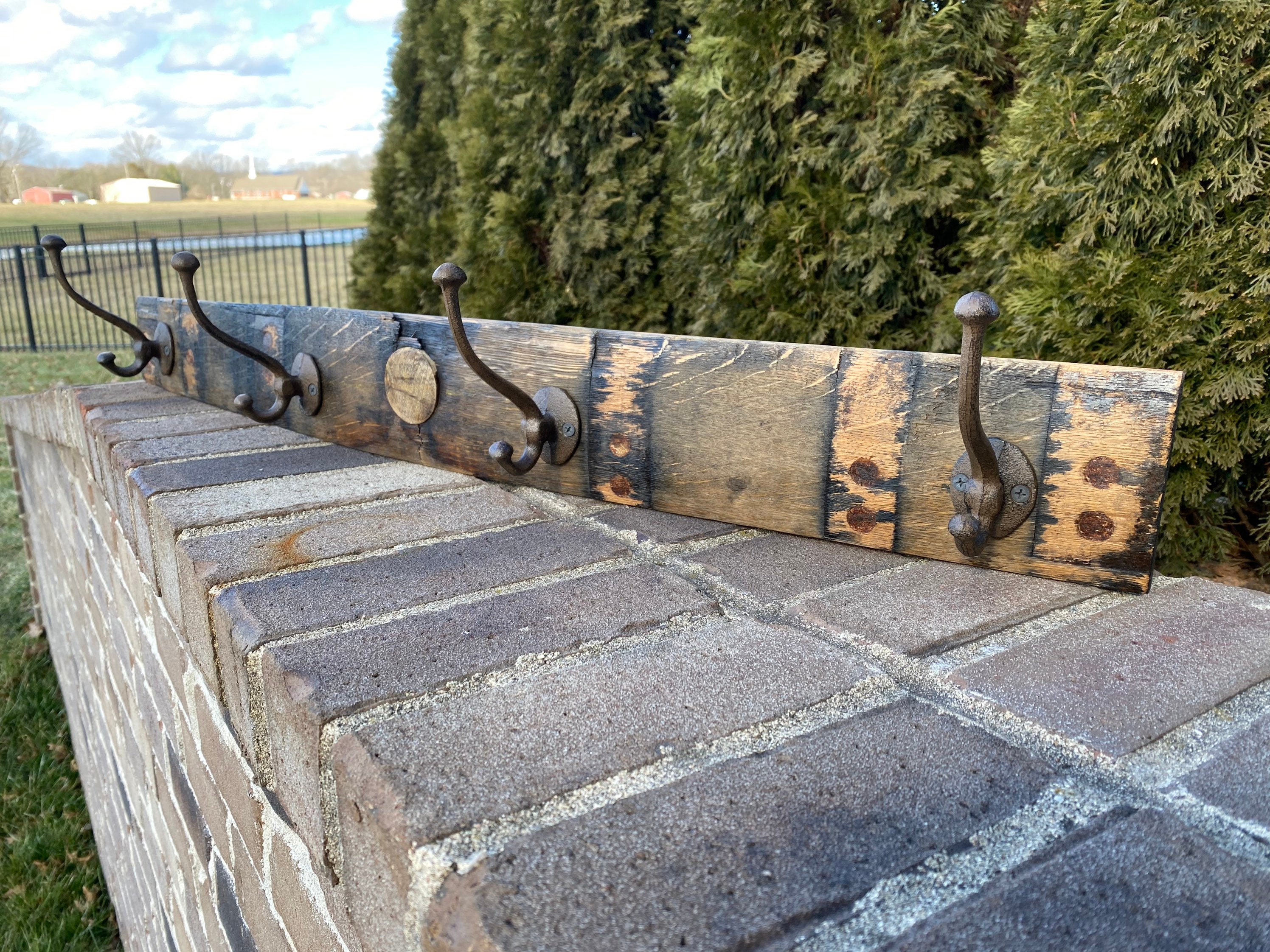 Bourbon Barrel Stave Coat Rack Etsy