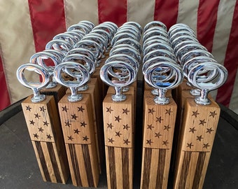 USA Flag Bourbon Barrel Bottle Opener