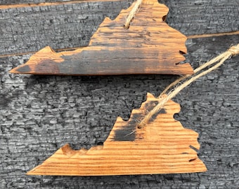 Bourbon Barrel Wood Virginia Ornament