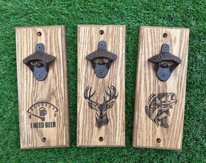 Custom Laser Engraved Wall Mounted Bottle Opener