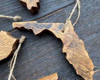 Bourbon Barrel Wood Florida Ornament