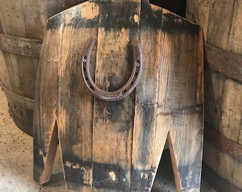 Horse Racing Jockey Silk made from repurposed Kentucky bourbon barrels FREE SHIPPING