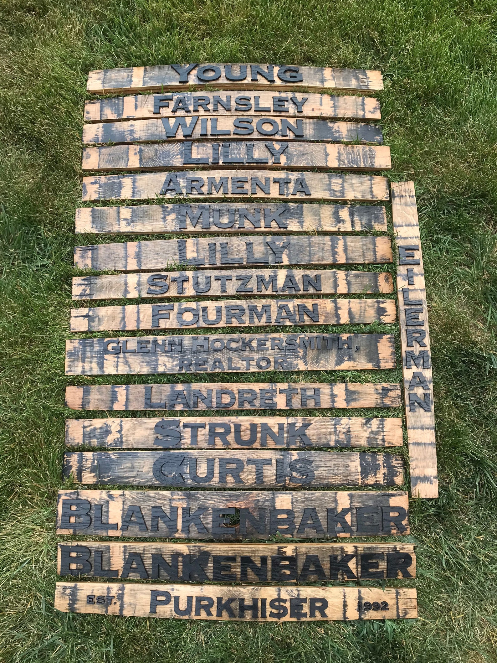 Bourbon Barrel Stave Personalized Wall Hanging | Etsy