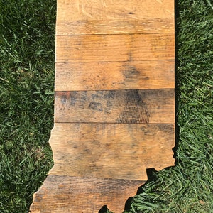 Beczka po bourbonie, drewno, Indiana, wycięcie, 20” ręcznie robione