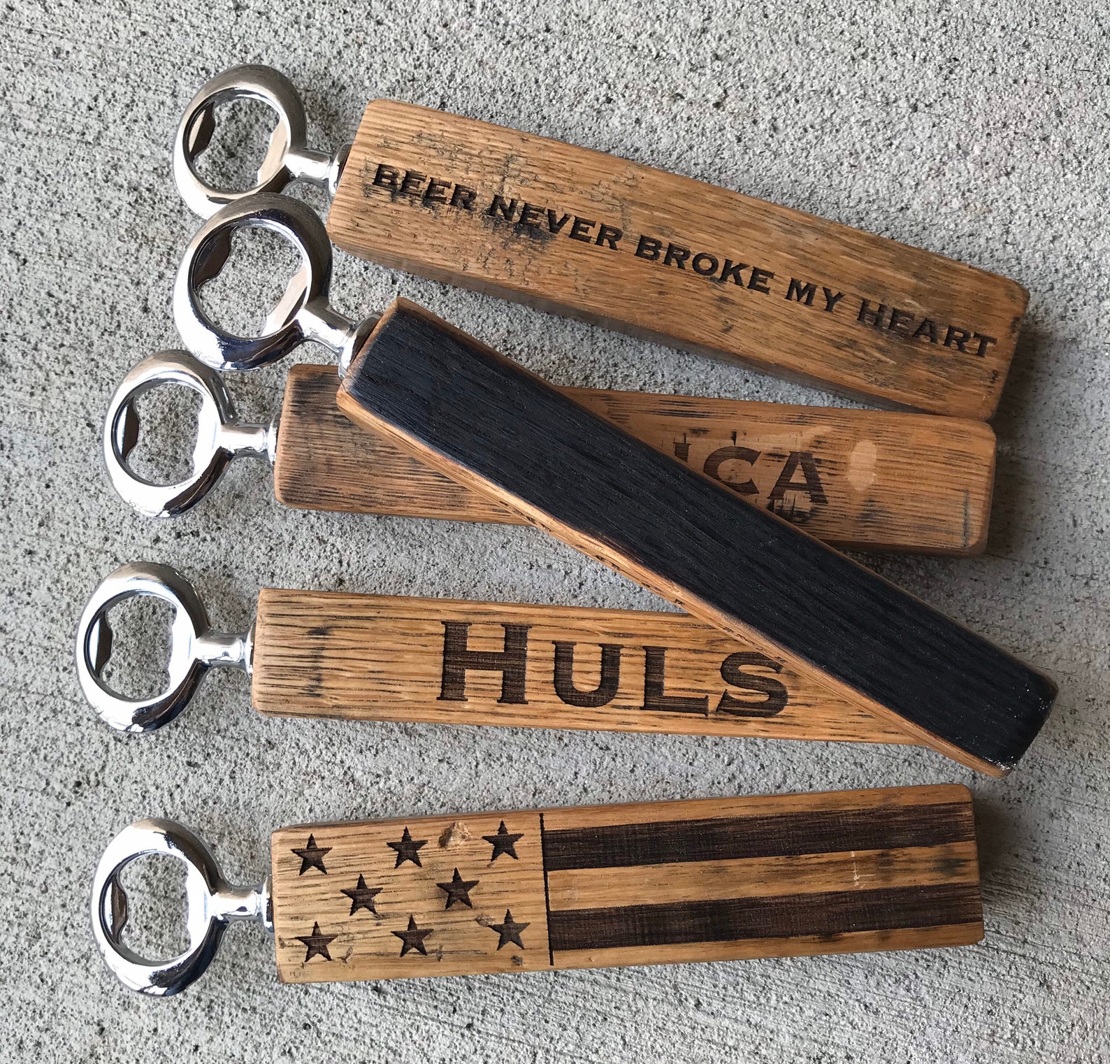 Bourbon Barrel Stave Personalized Bottle Opener Etsy