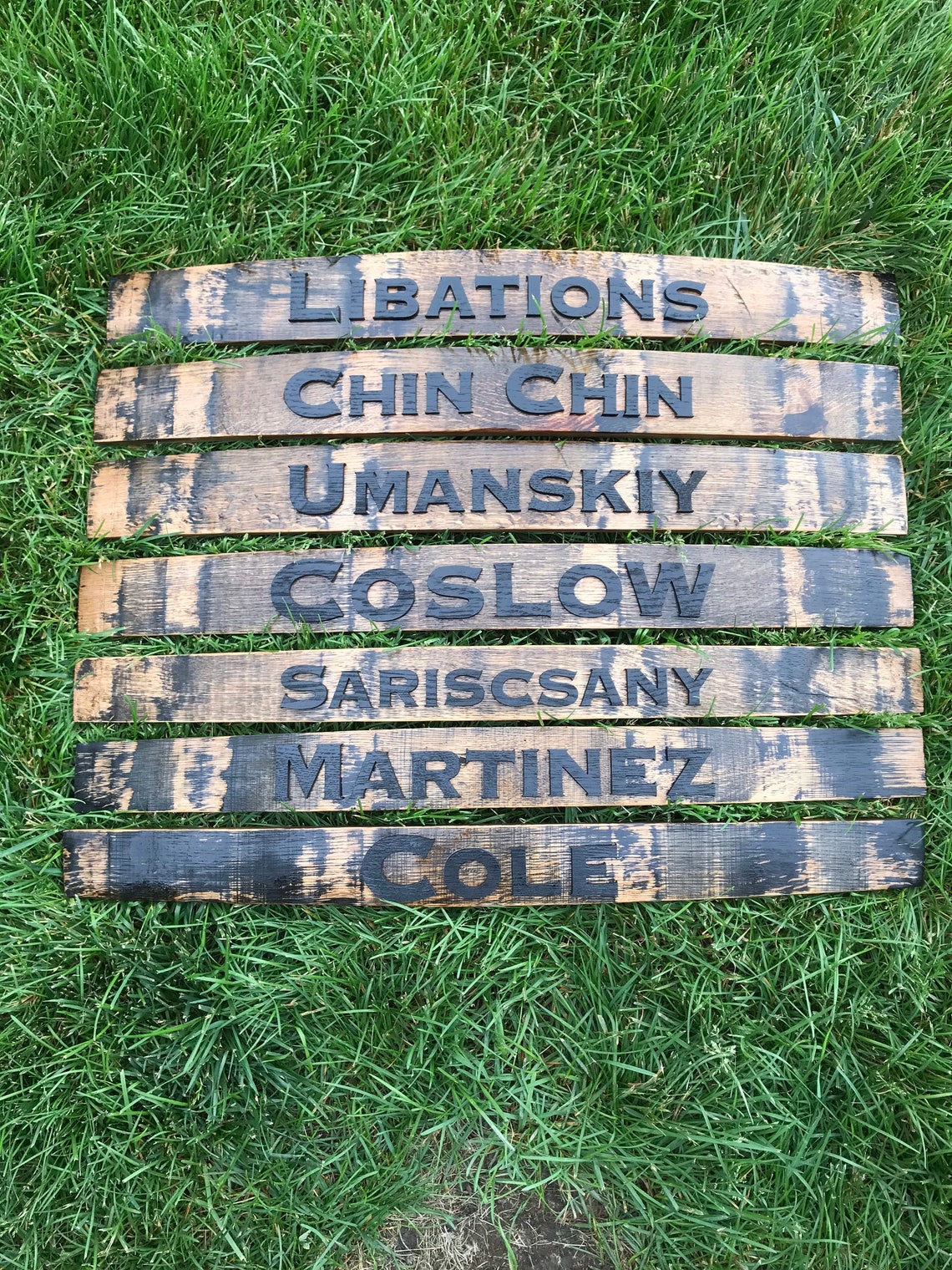 Bourbon Barrel Stave Personalized Wall Hanging | Etsy