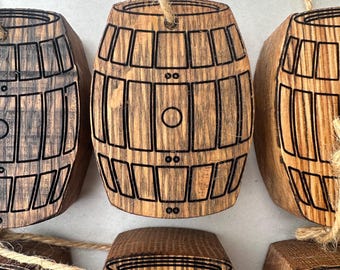 Bourbon Barrel Wood Ornament