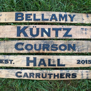 Bourbon Barrel Stave Personalized