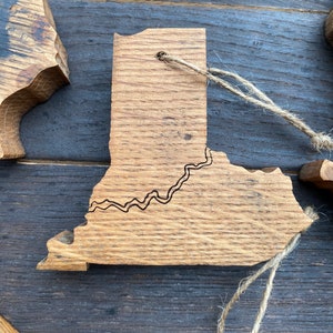 Indiana/Kentucky Handmade Bourbon Barrel Ornament