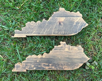 Handcrafted Bourbon Barrel State Cutout Kentucky FREE SHIPPING