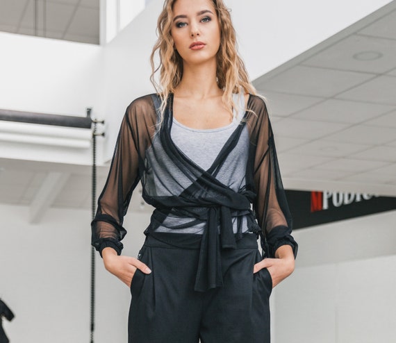 sheer wrap top