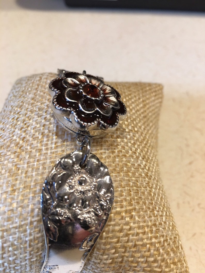 Vintage silverware silver plated interchangeable snap button bracelet with magnetic clasp 7 14 inch wrist