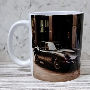 E type Jaguar in silver. This makes a great gift for the car enthusiast