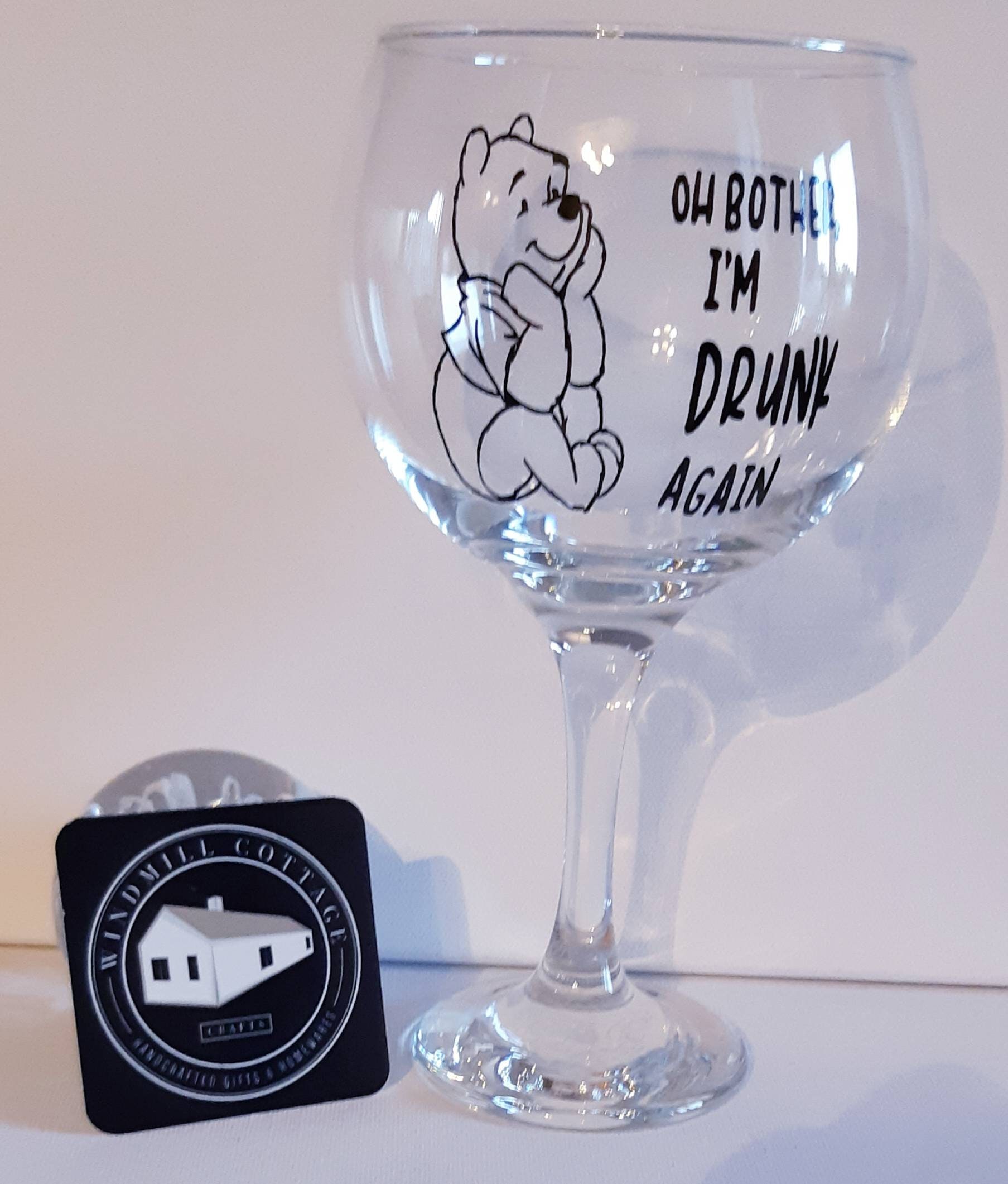 FREE POSTAGE Inspired by Pooh Bear gin glass
