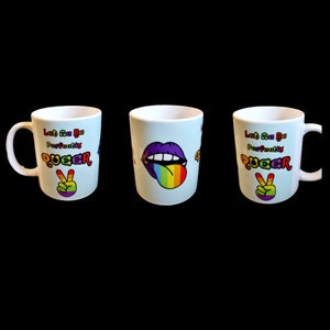 Let me be perfectly queer. Gay. LGBTQ  fun and colourful mug.