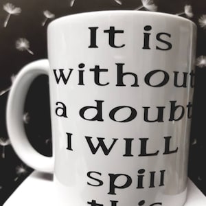 Fake Black Coffee Spill White Mug - Great Gift for Coffee Lovers - Joke  Spill